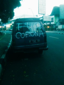 Vandalisme Mencerca Wabah Corona, di Bulungan.